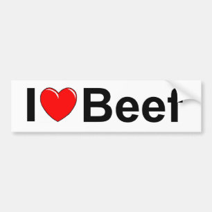 I Love (Heart) Beef Bumper Sticker