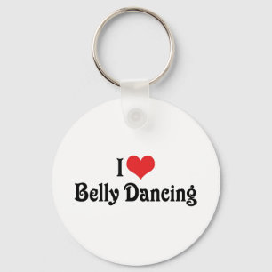 I Love Heart Belly Dancing Key Ring