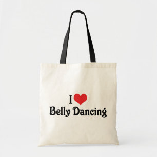 I Love Heart Belly Dancing Tote Bag