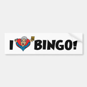 I Love Heart Bingo! - Bingo Lovers Bumper Sticker