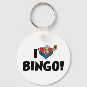 I Love Heart Bingo! - Bingo Lovers Key Ring