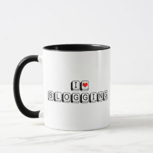 I Love Heart Blogging Mug