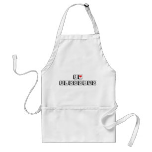 I Love Heart Blogging Standard Apron