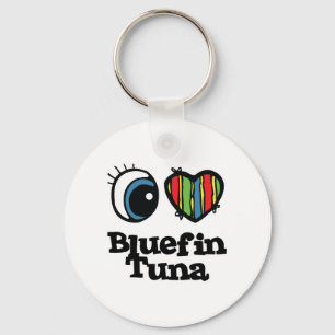 I Love (Heart) Bluefin tuna Key Ring