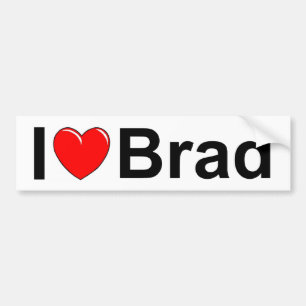 I Love (Heart) Brad Bumper Sticker