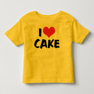 I Love Heart Cake - Cake Cookie Doughnut Lover Toddler T-Shirt