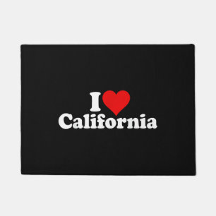 I LOVE HEART CALIFORNIA CALI STATE DOORMAT