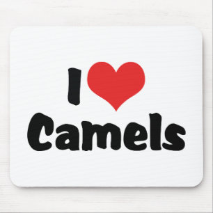 I Love Heart Camels Mouse Mat