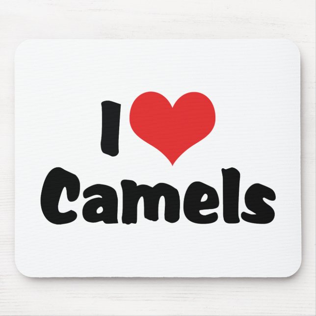 I Love Heart Camels Mouse Mat (Front)