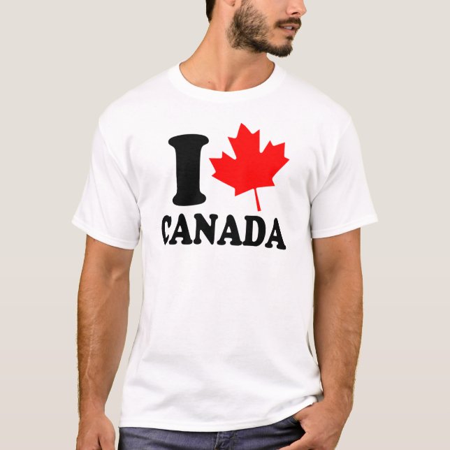 I Love Heart Canada T-Shirt (Front)