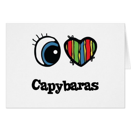 I Love (Heart) Capybaras Card