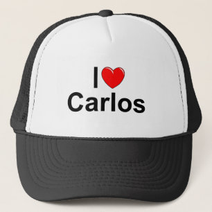 I Love (Heart) Carlos Trucker Hat