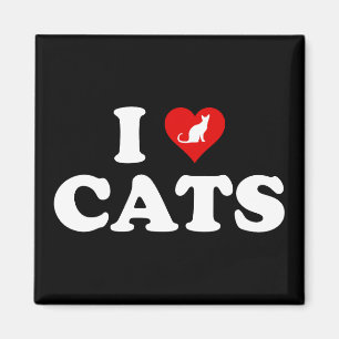 I Love (Heart) Cats Magnet