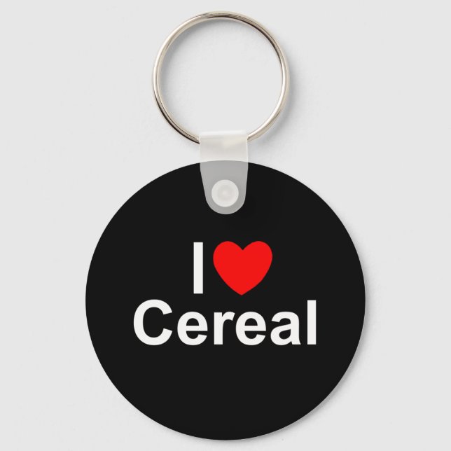 I Love (Heart) Cereal Key Ring (Front)