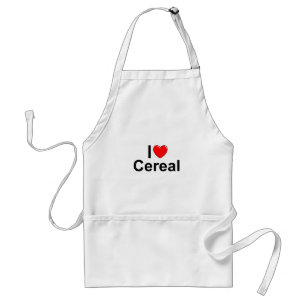I Love (Heart) Cereal Standard Apron