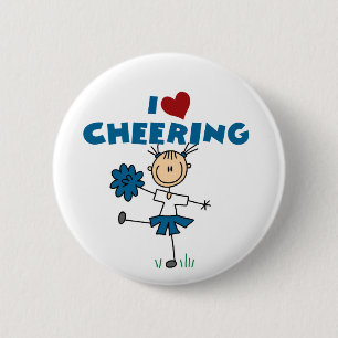 I Love (Heart) Cheering 6 Cm Round Badge
