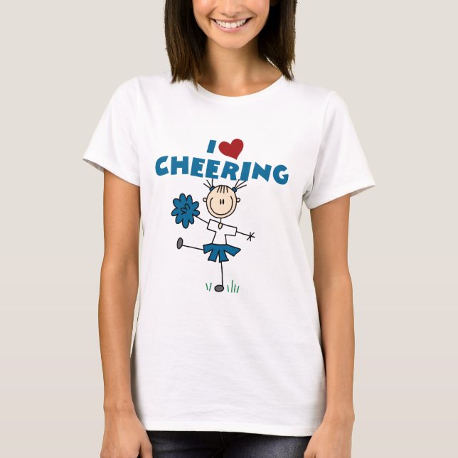 I Love (Heart) Cheering T-Shirt (Front)