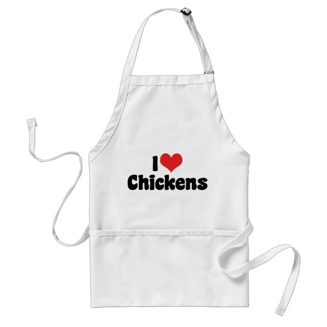 I Love Heart Chickens - Chicken Lover Standard Apron (Front)