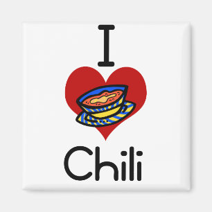 I love-heart chilli magnet