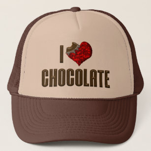 I Love Heart Chocolate - Candy Bar Cocoa Lover Trucker Hat