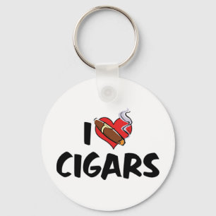I Love Heart Cigar - Smoking Tobacco Lover Key Ring