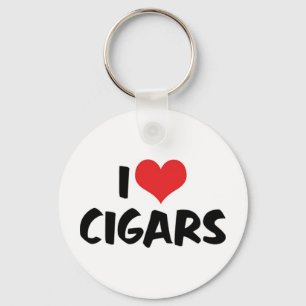 I Love Heart Cigar - Smoking Tobacco Lover Key Ring