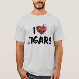 I Love Heart Cigar - Smoking Tobacco Lover T-Shirt
