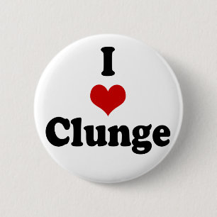 I LOVE {HEART} CLUNGE 6 CM ROUND BADGE
