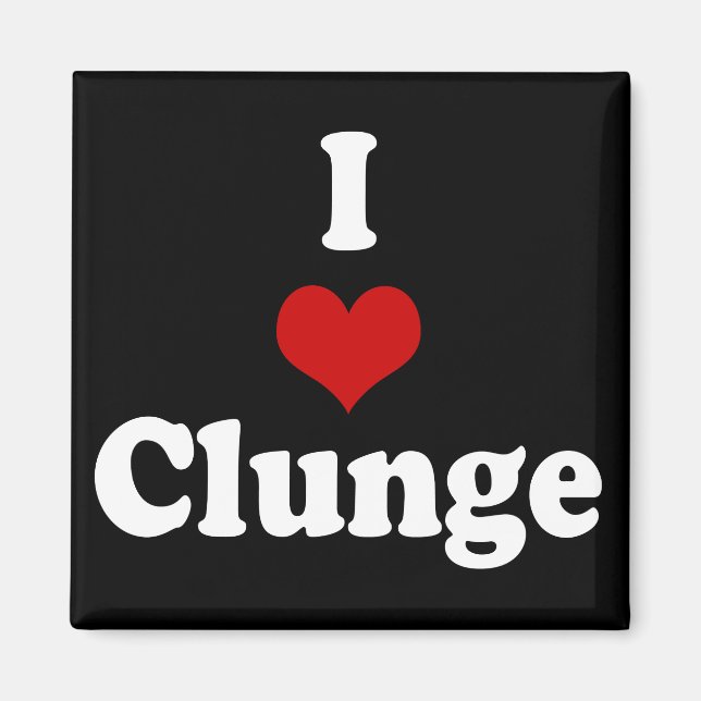 I LOVE {HEART} CLUNGE MAGNET (Front)