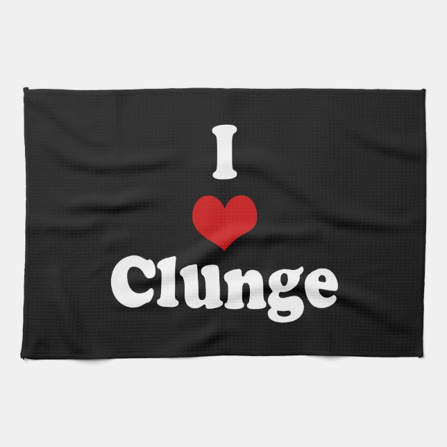 I LOVE {HEART} CLUNGE TEA TOWEL (Horizontal)