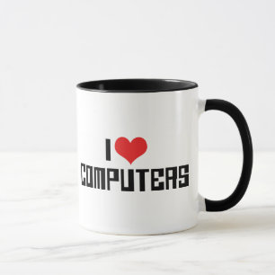 I Love Heart Computers - Electronics Lover Mug