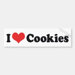 I Love Heart Cookies - Junk Food Lover Bumper Sticker