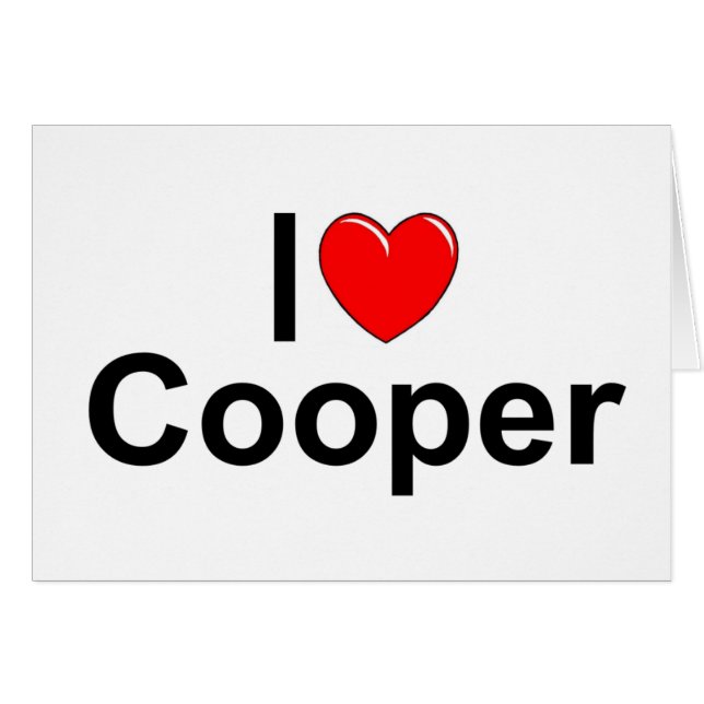 I Love (Heart) Cooper (Front Horizontal)