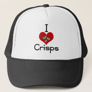I love-heart crisps trucker hat