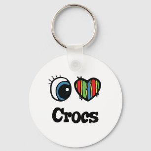 I Love (Heart) Crocs Key Ring