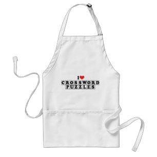 I Love Heart Crossword Puzzles - Puzzle Lover Standard Apron