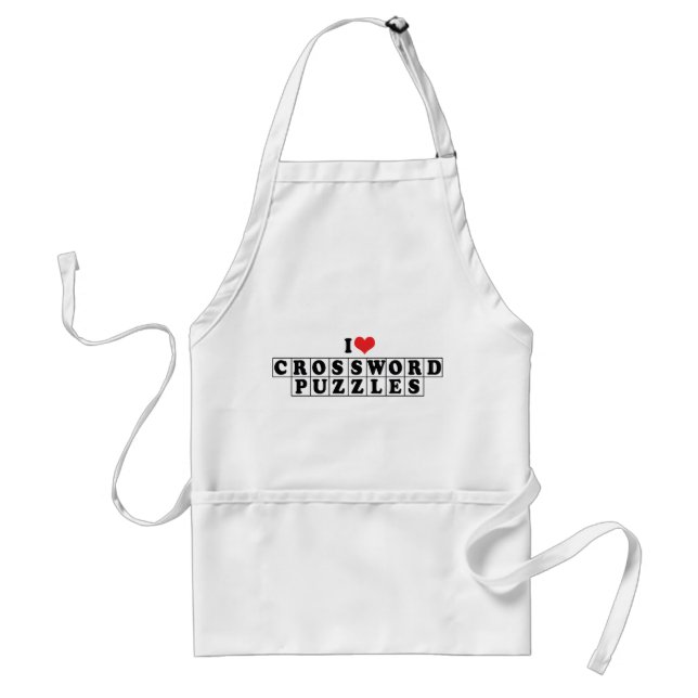 I Love Heart Crossword Puzzles - Puzzle Lover Standard Apron (Front)