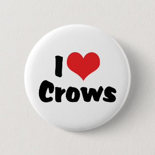 I Love Heart Crows 6 Cm Round Badge