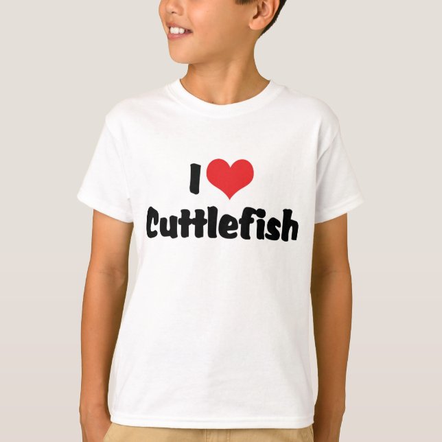 I Love Heart Cuttlefish T-Shirt (Front)