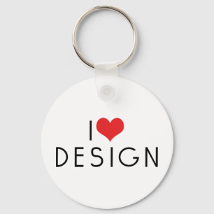 I Love Heart Design - Graphic Design Art Lover Key Ring