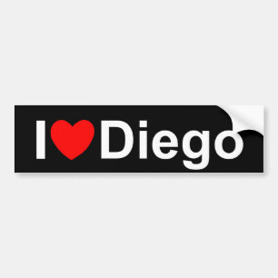 I Love (Heart) Diego Bumper Sticker