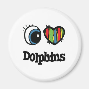 I Love (Heart) Dolphins Magnet