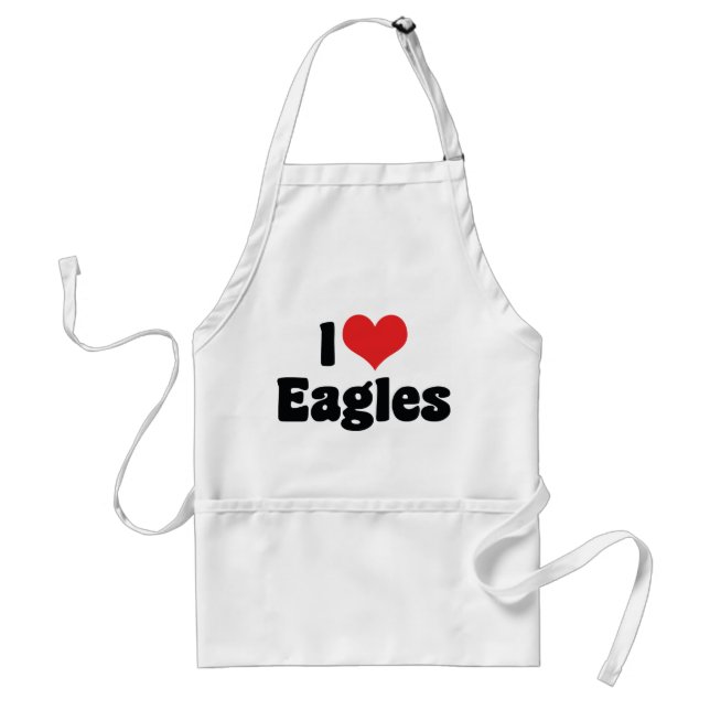 I Love Heart Eagles Standard Apron (Front)