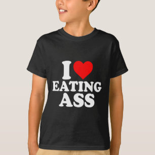 I Love Heart Eating Cute Funny Simple T-Shirt