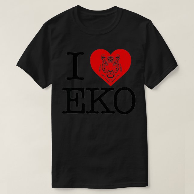 I love heart EKO Tiger Gone But Not Forgotten Tige T-Shirt (Design Front)