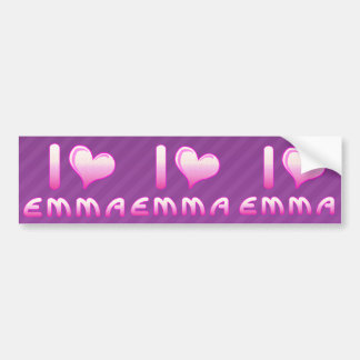 i love / heart emma bumper sticker for Emma lovers