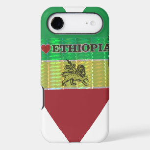 I Love Heart Ethiopia: Flag Art Motif