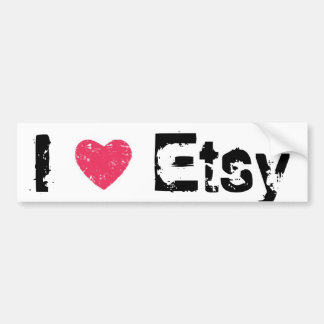 I love (heart) Etsy Bumper Sticker