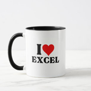 I love heart Excel Funny Spreadsheet Lover Mug