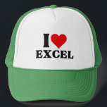 I love heart Excel Funny Spreadsheet Lover T-Shirt Trucker Hat<br><div class="desc">Are you looking funny excel gift ? This perfect one for you.</div>